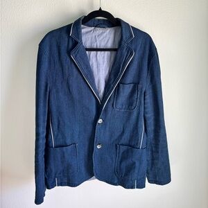 Vintage Americana Men's Denim Blazer from Plus Senyor size XL w/ unique accents